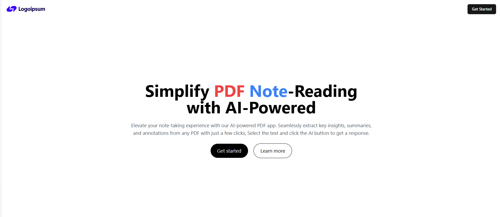 AI PDF Reader project screenshot